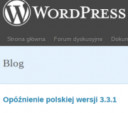 Drgnięcie w sprawie polskiego WordPressa 3.3.1